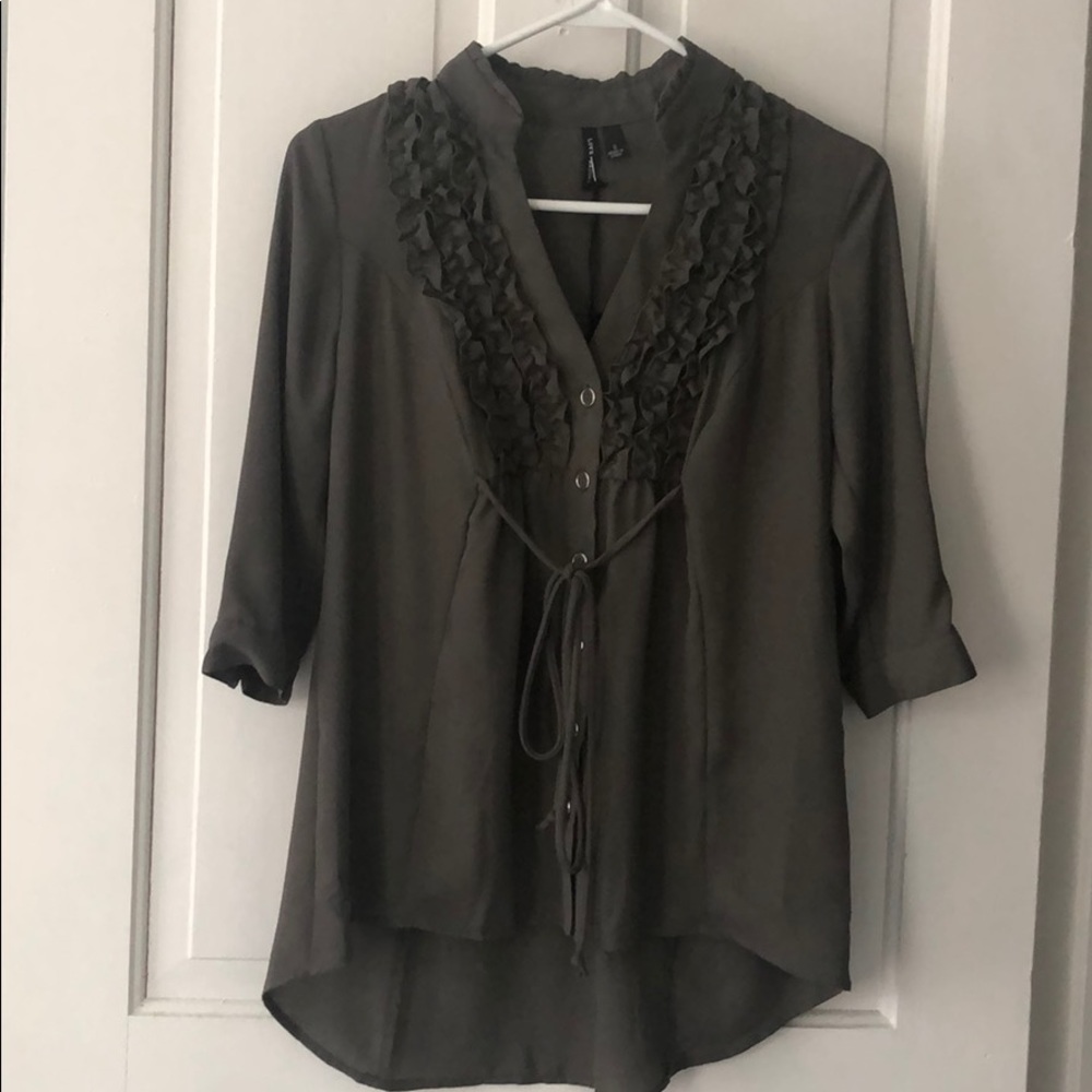 Love Haight Olive Green Top